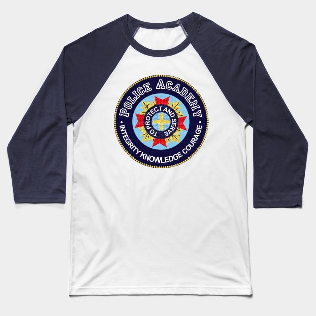 Police Academy Seal Baseball T-Shirt by PopCultureShirts